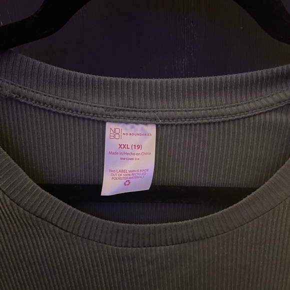 no boundaries olive green cinched sides top - Picture 5 of 5